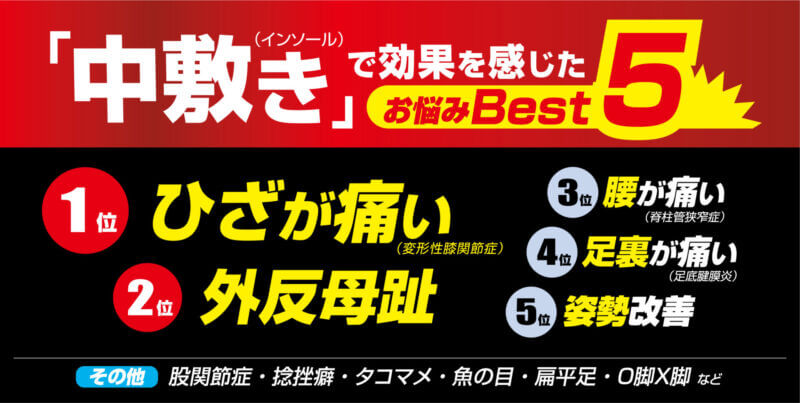 ひざが痛い 外反母趾 腰が痛い 足裏が痛い 姿勢改善 股関節症 捻挫癖 タコマメ 魚の目 偏平足