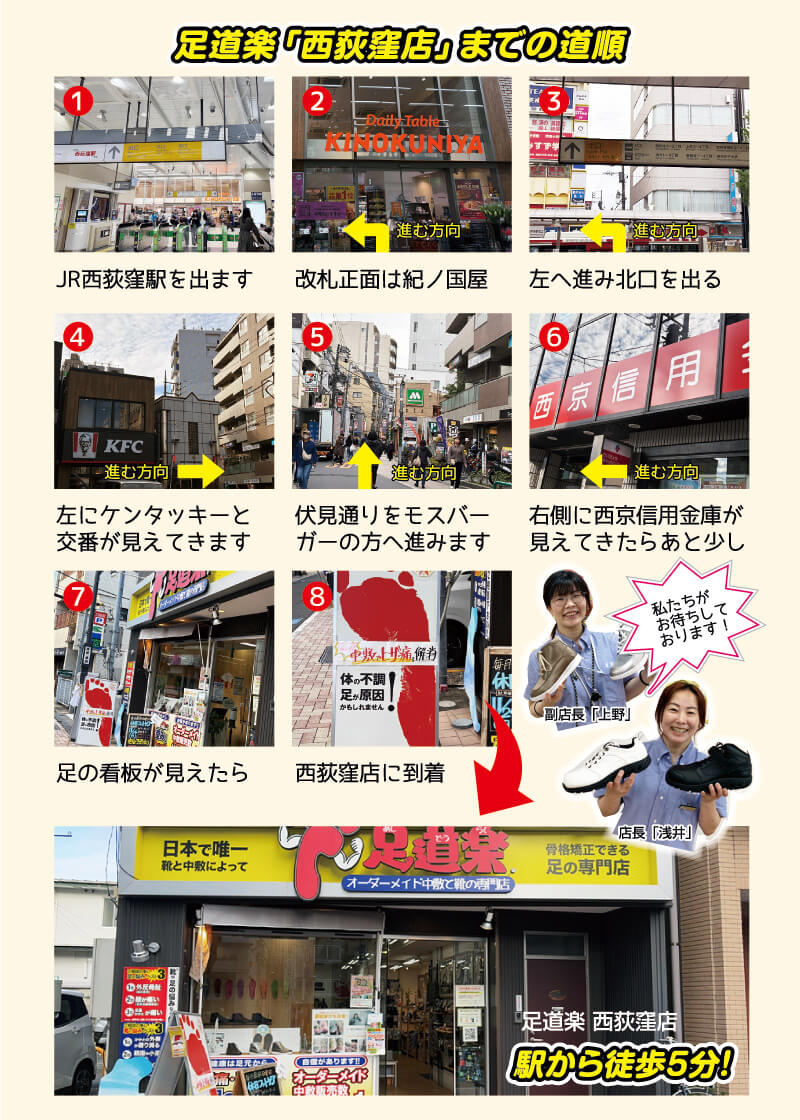 西荻窪店までの道順